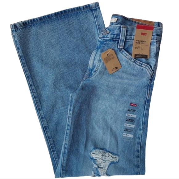 Levi's 94 Baggy Wide Leg Denim Jean Size 24 NEW NWT - Picture 10 of 15